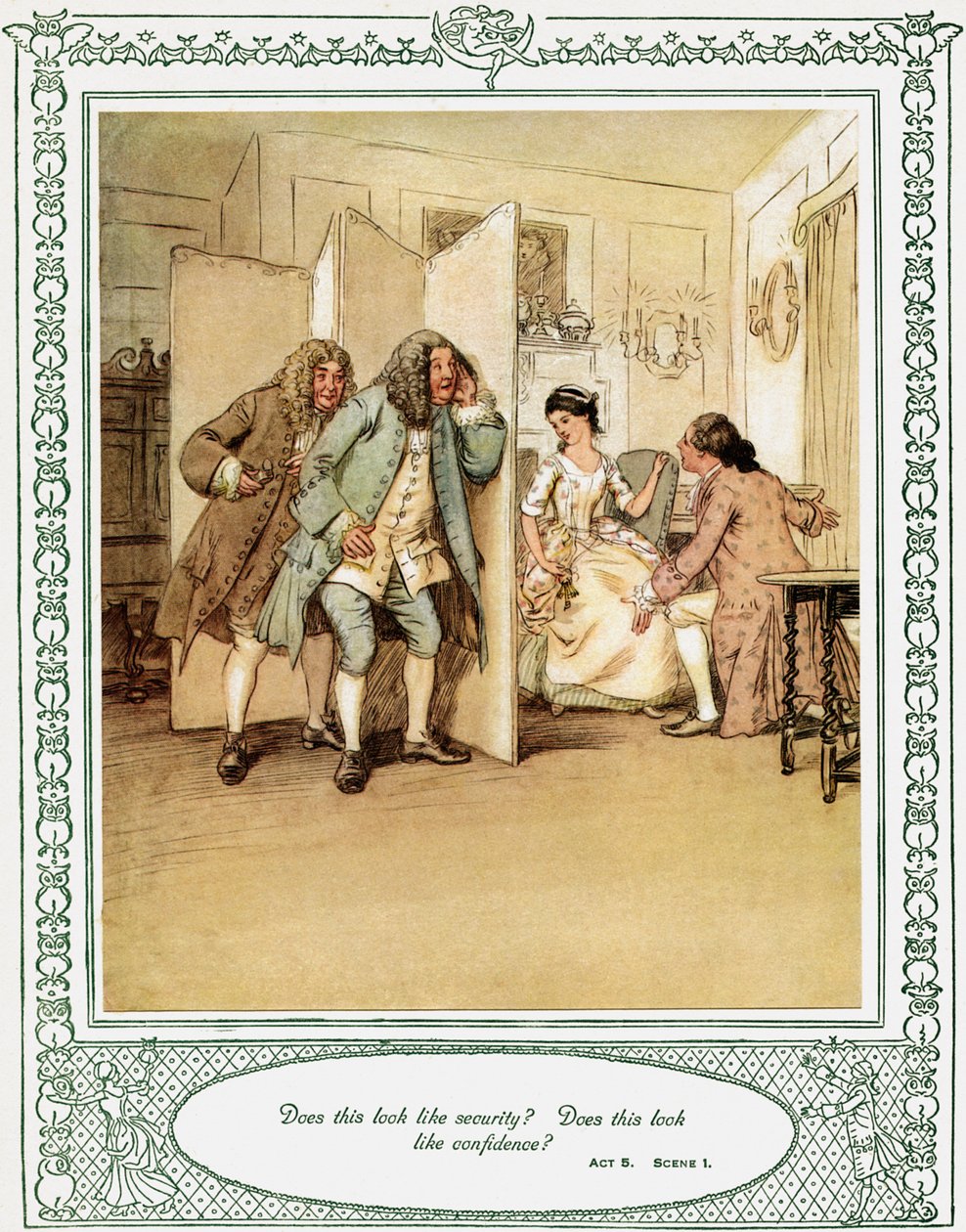 Sztuka Olivera Goldsmitha She Stoops to Conquer autorstwa Hugh Thomson
