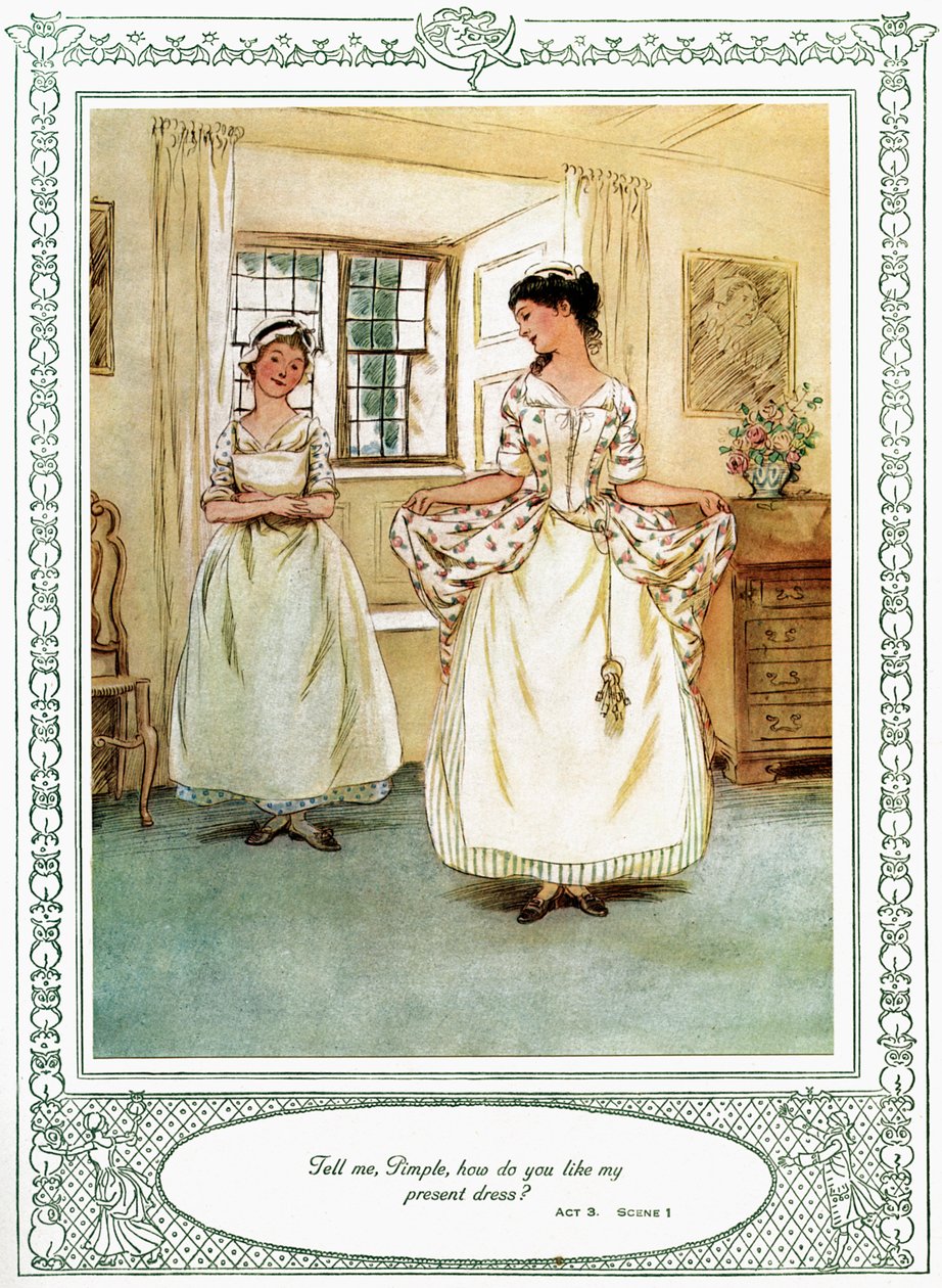 Sztuka Olivera Goldsmitha She Stoops to Conquer autorstwa Hugh Thomson