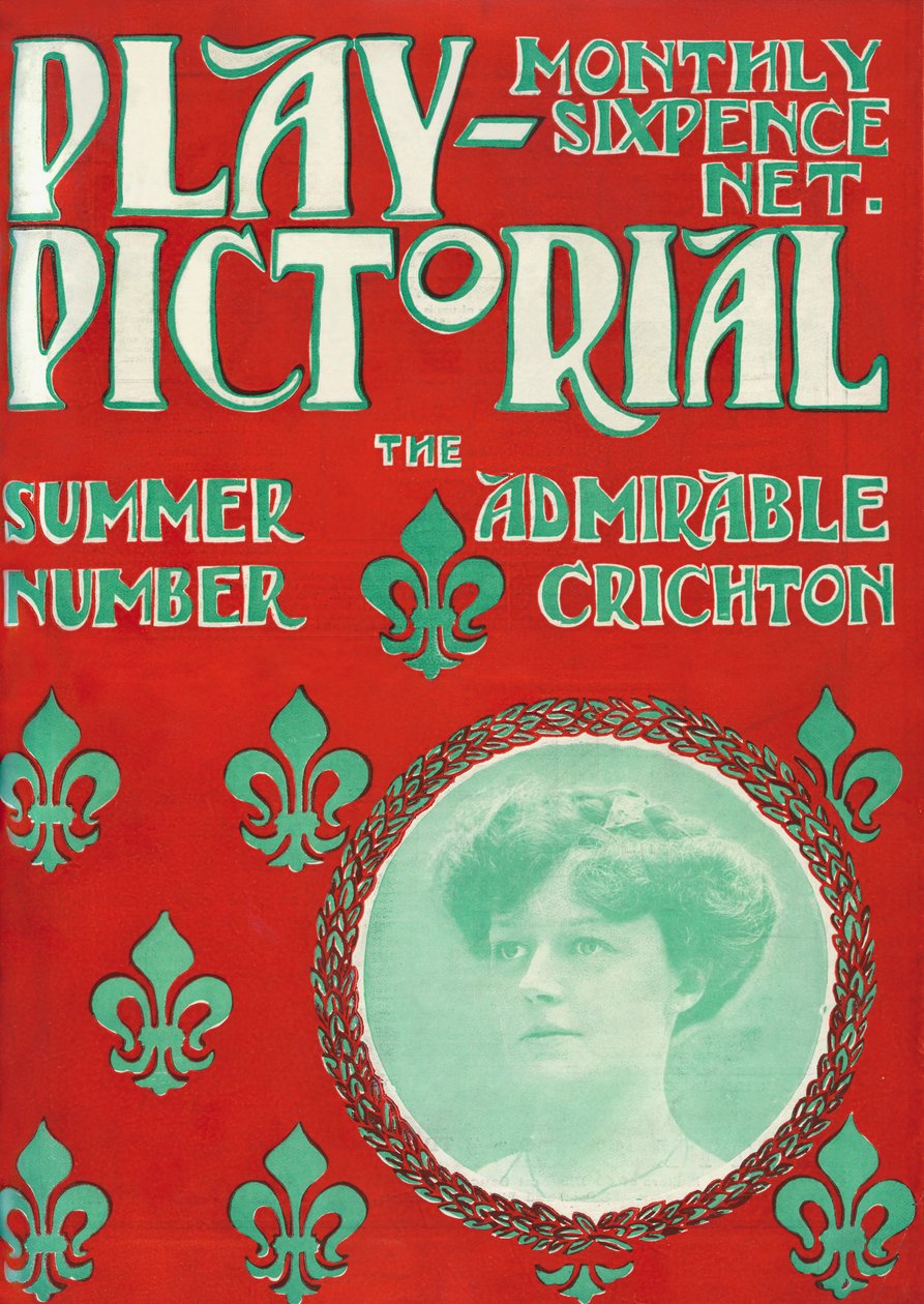 Play Pictorial Cover - J M Barrie The Admirable Crichton autorstwa Hugh Thomson