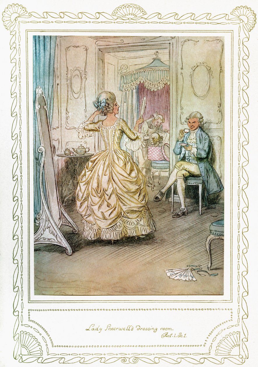 „Szkoła skandalu” Richarda Brinsleya Sheridana autorstwa Hugh Thomson
