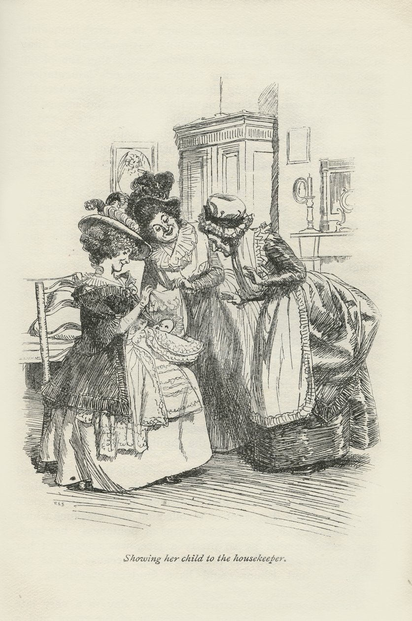 Pokazanie dziecka gospodyni, 1896 autorstwa Hugh Thomson
