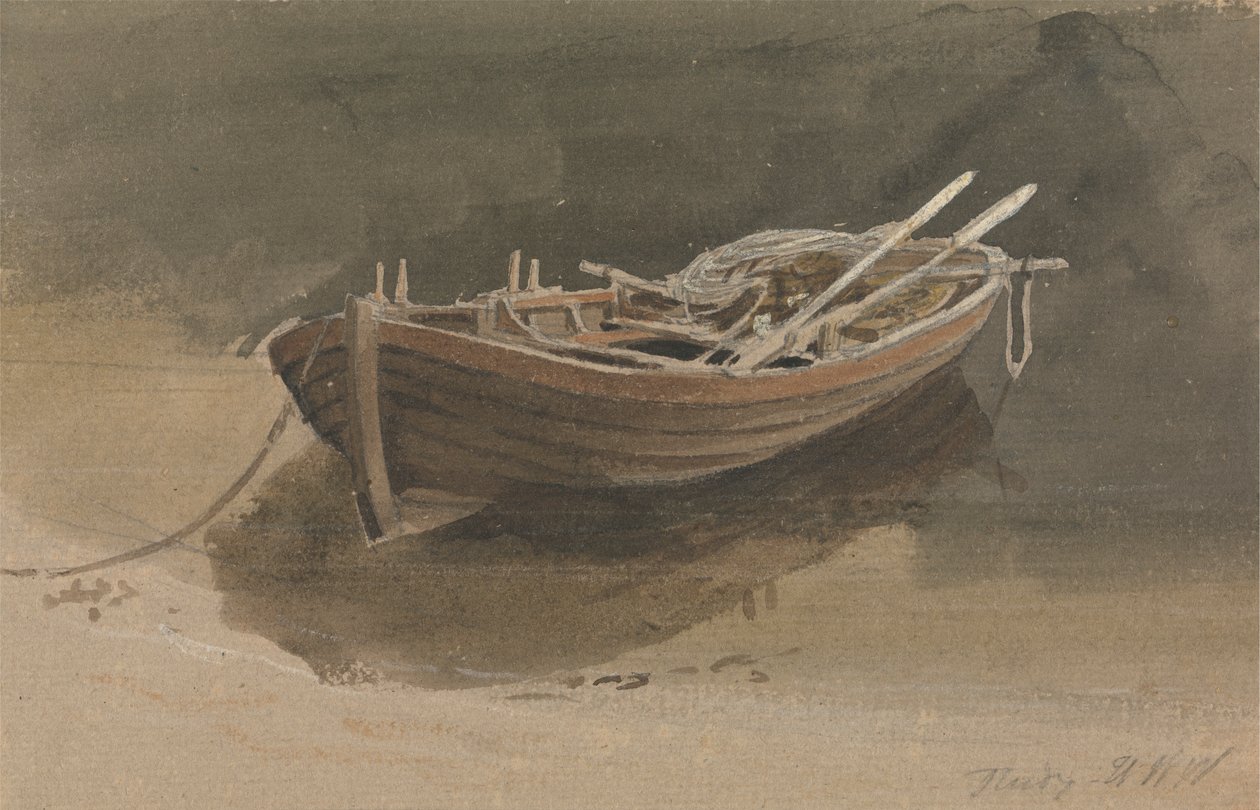 Łódź wiosłowa autorstwa Hugh William Grecian Williams