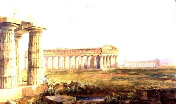 Świątynie w Paestum autorstwa Hugh William Williams