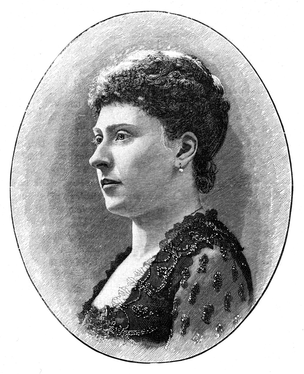 Księżniczka Beatrice, najmłodsza córka królowej Wiktorii, 1900. autorstwa Hughes and Mullins