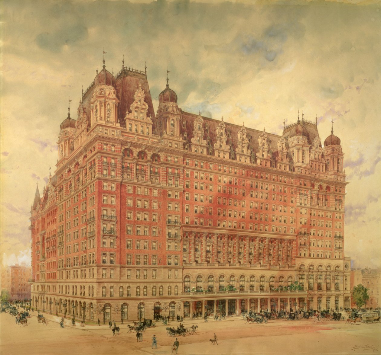 Hotel Waldorf Astoria, 1896 r. autorstwa Hughson Frederick Hawley