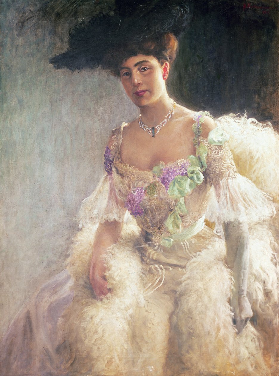 Portret damy w sukni wieczorowej, 1903 autorstwa Hugo Elias Bachmanssen