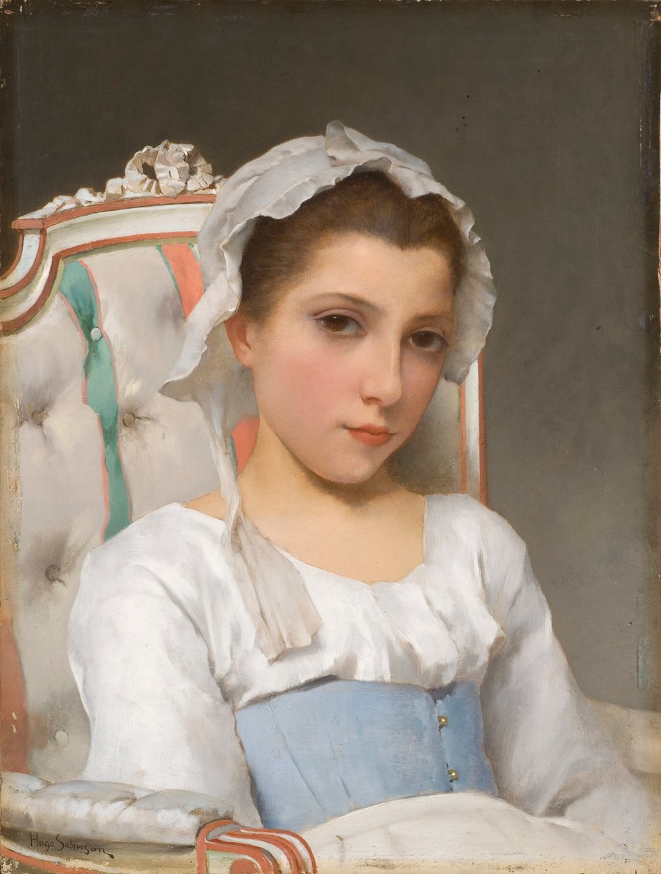 Portret młodej dziewczyny autorstwa Hugo Salmson