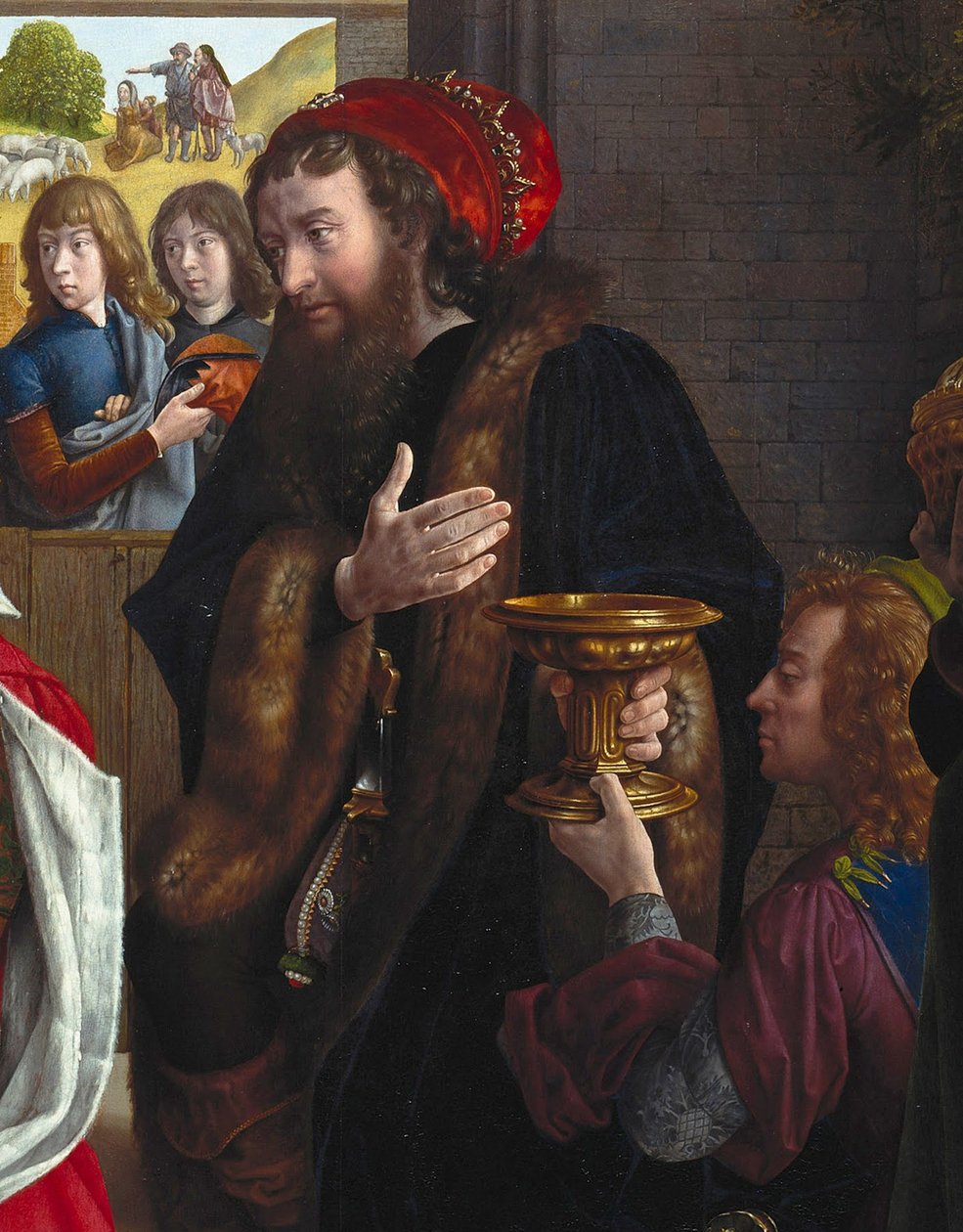 Adoracja Królów (ołtarz Monforte) autorstwa Hugo van der Goes