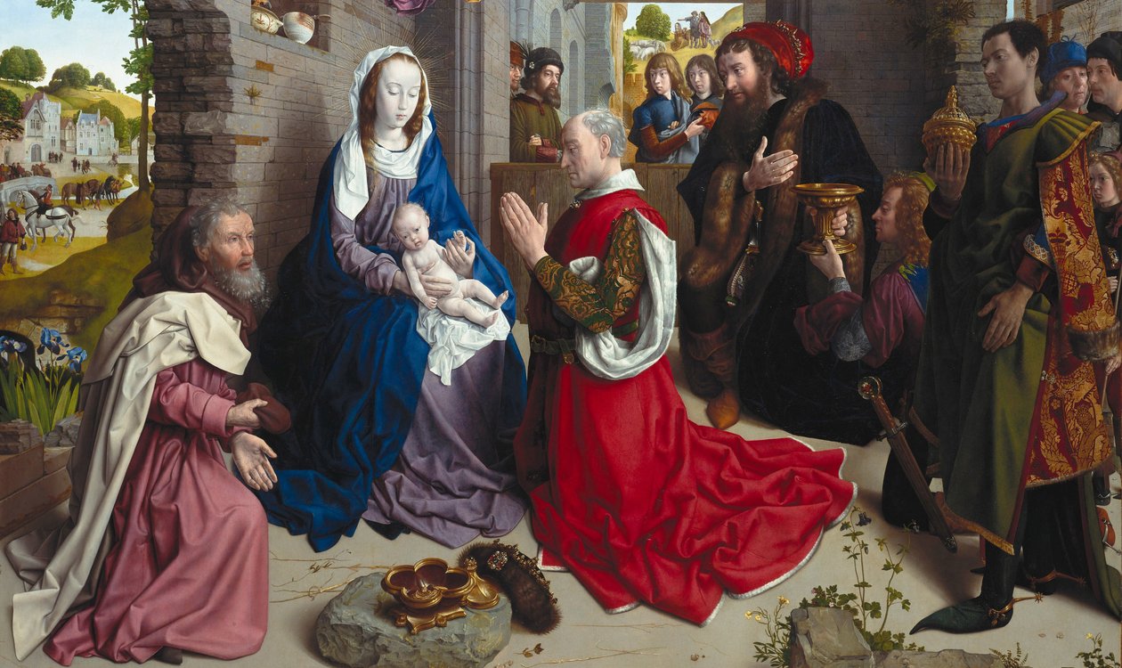 Adoracja Królów (ołtarz Monforte) autorstwa Hugo van der Goes