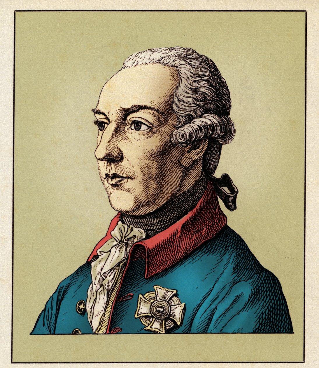 GIUSEPPE II Habsburg-Lorraine (1741-1790) 1854 (rycina) autorstwa Hugo Bürkner