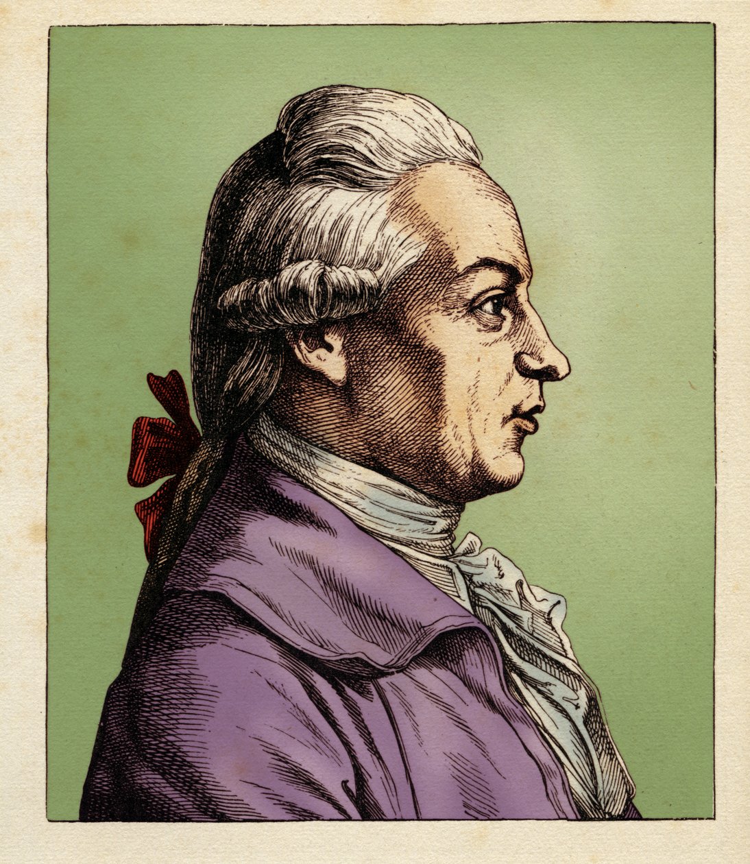 Johann Wilhelm von ARCHENHOLZ (3 września 1741 - 28 lutego 1812) 1854 (grawerowanie) autorstwa Hugo Bürkner