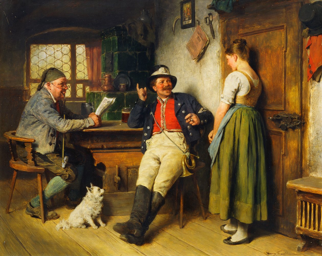 Postacie we wnętrzu, 1891 autorstwa Hugo Kauffmann