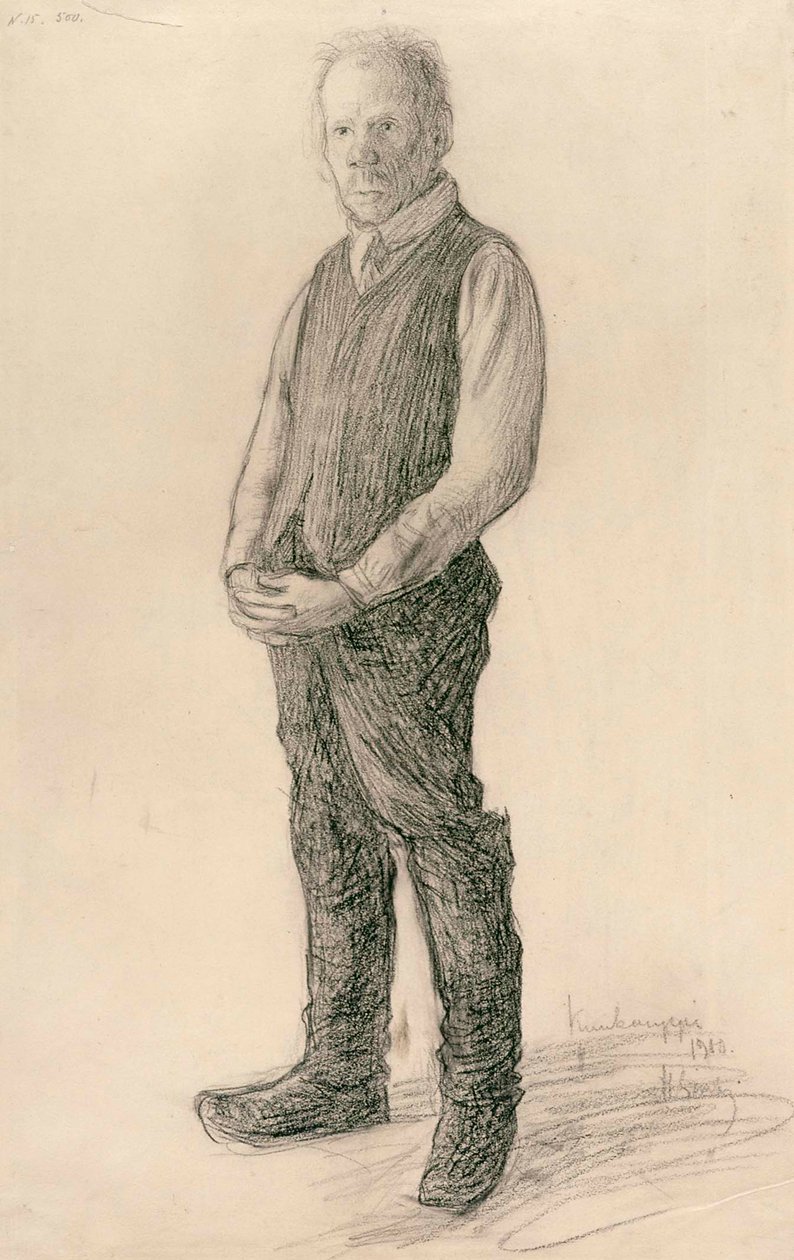 Stojący rolnik autorstwa Hugo Simberg