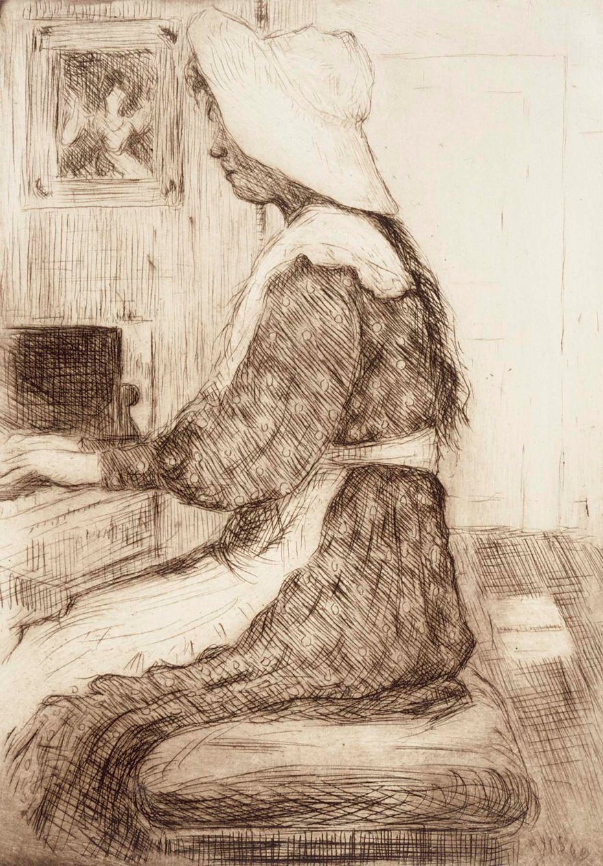 Przy fortepianie autorstwa Hugo Simberg
