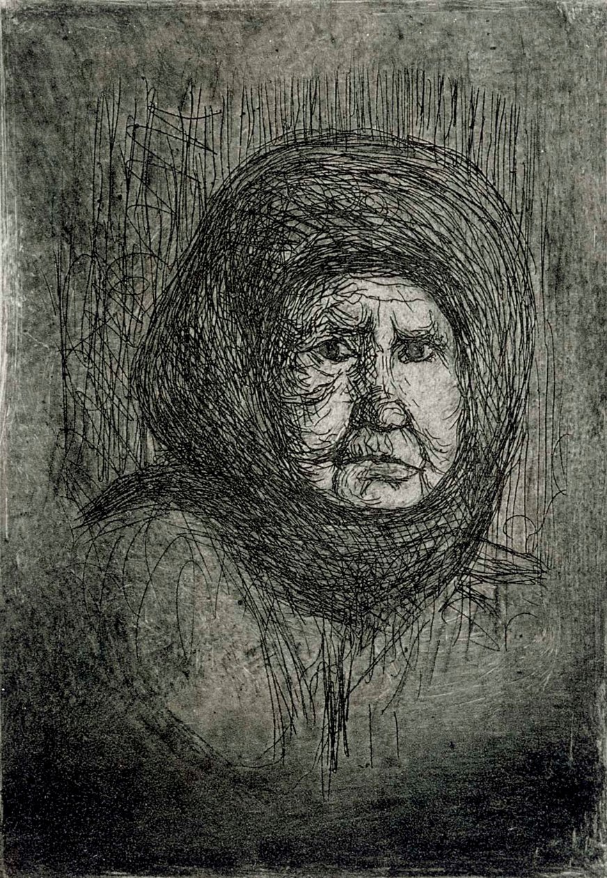 Babcia z miotłą I autorstwa Hugo Simberg