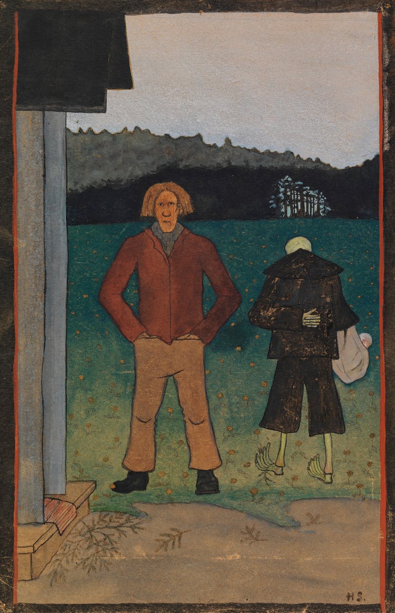 Der Tod und der Bauer autorstwa Hugo Simberg