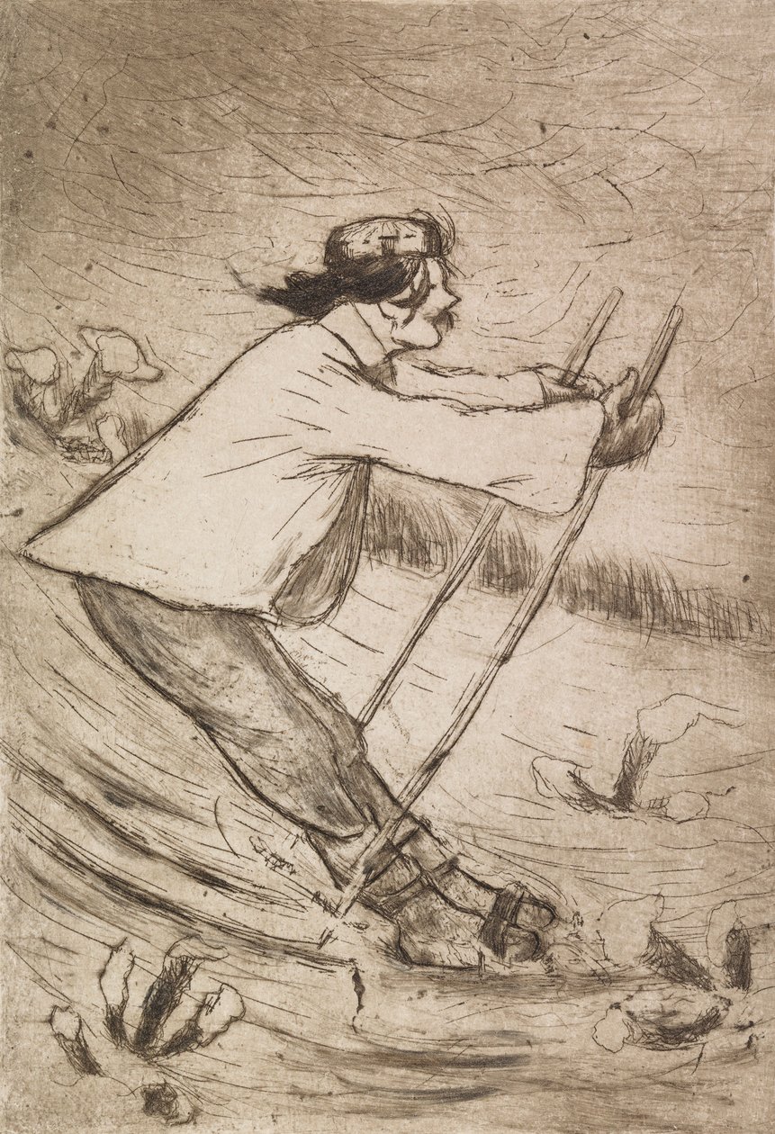 Gallen-Kallela na nartach autorstwa Hugo Simberg