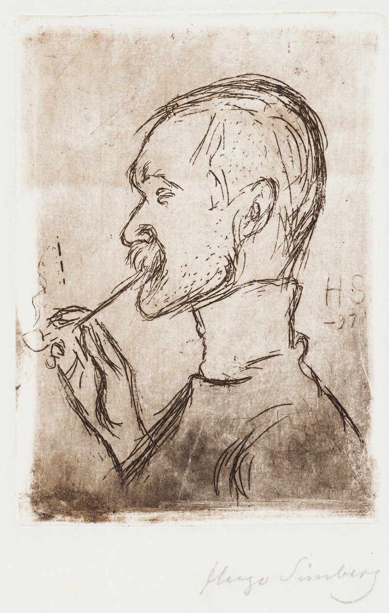 Gallen-Kallela ze swoją fajką autorstwa Hugo Simberg