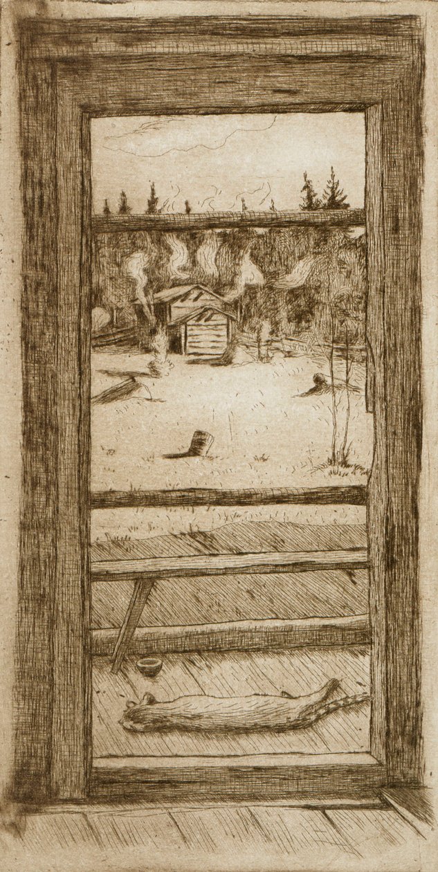 Ogrzewanie sauny autorstwa Hugo Simberg