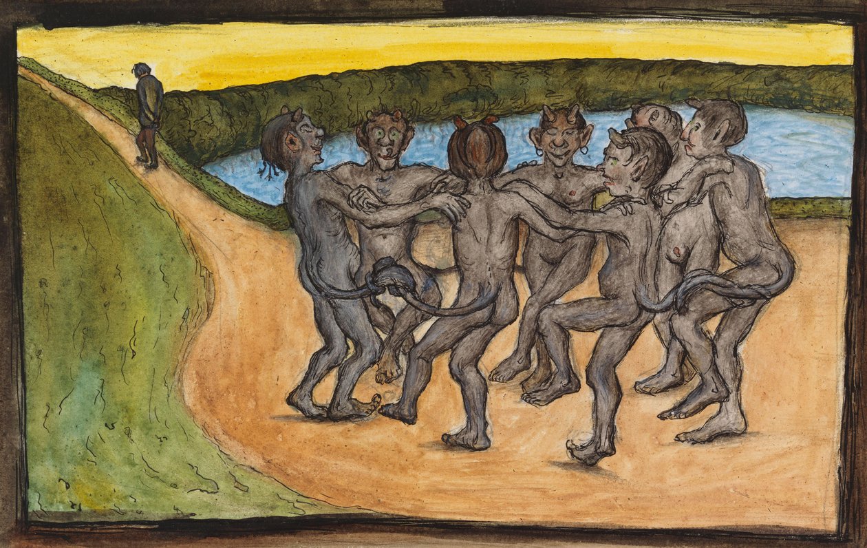 Taniec w kręgu autorstwa Hugo Simberg