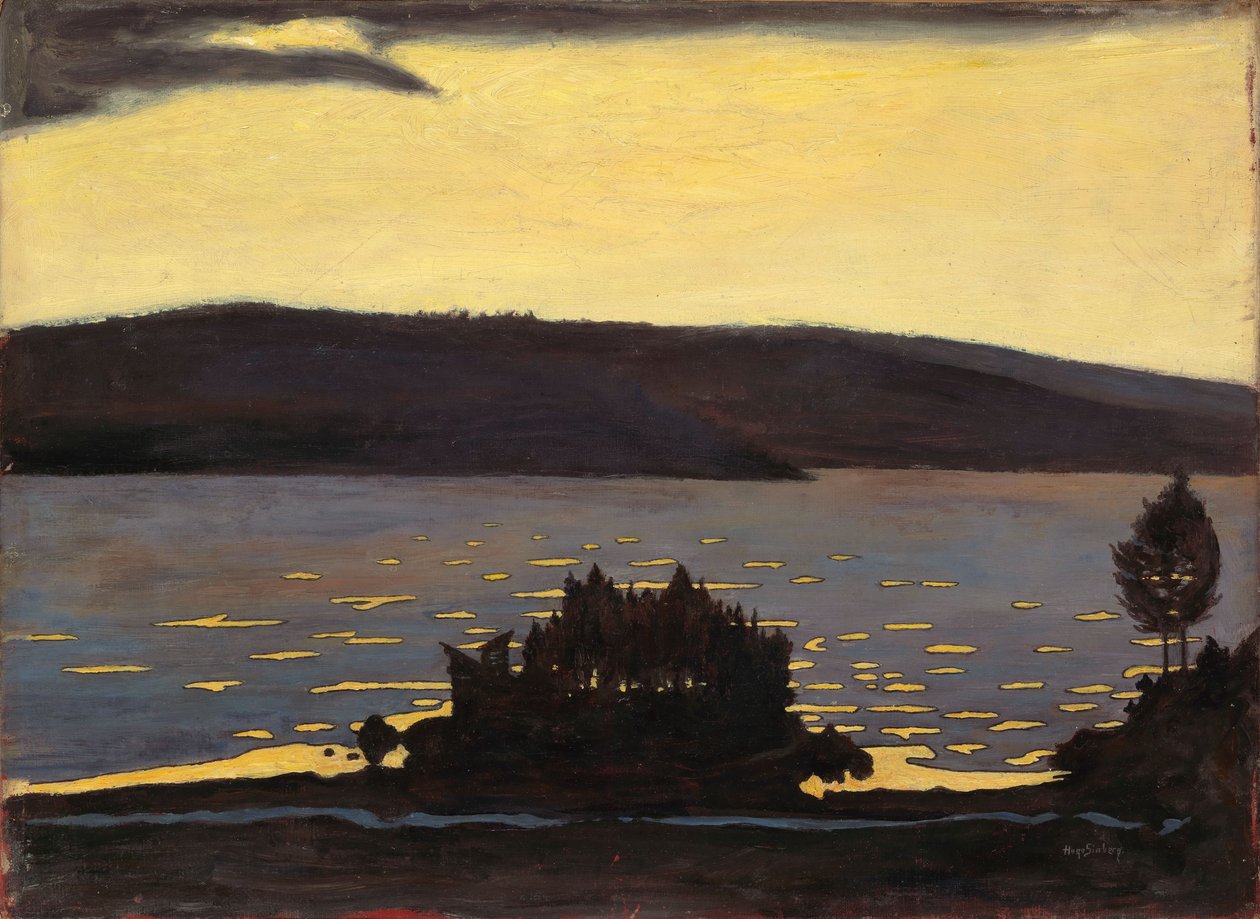 Wiosenny wieczór, Przełamanie lodu autorstwa Hugo Simberg
