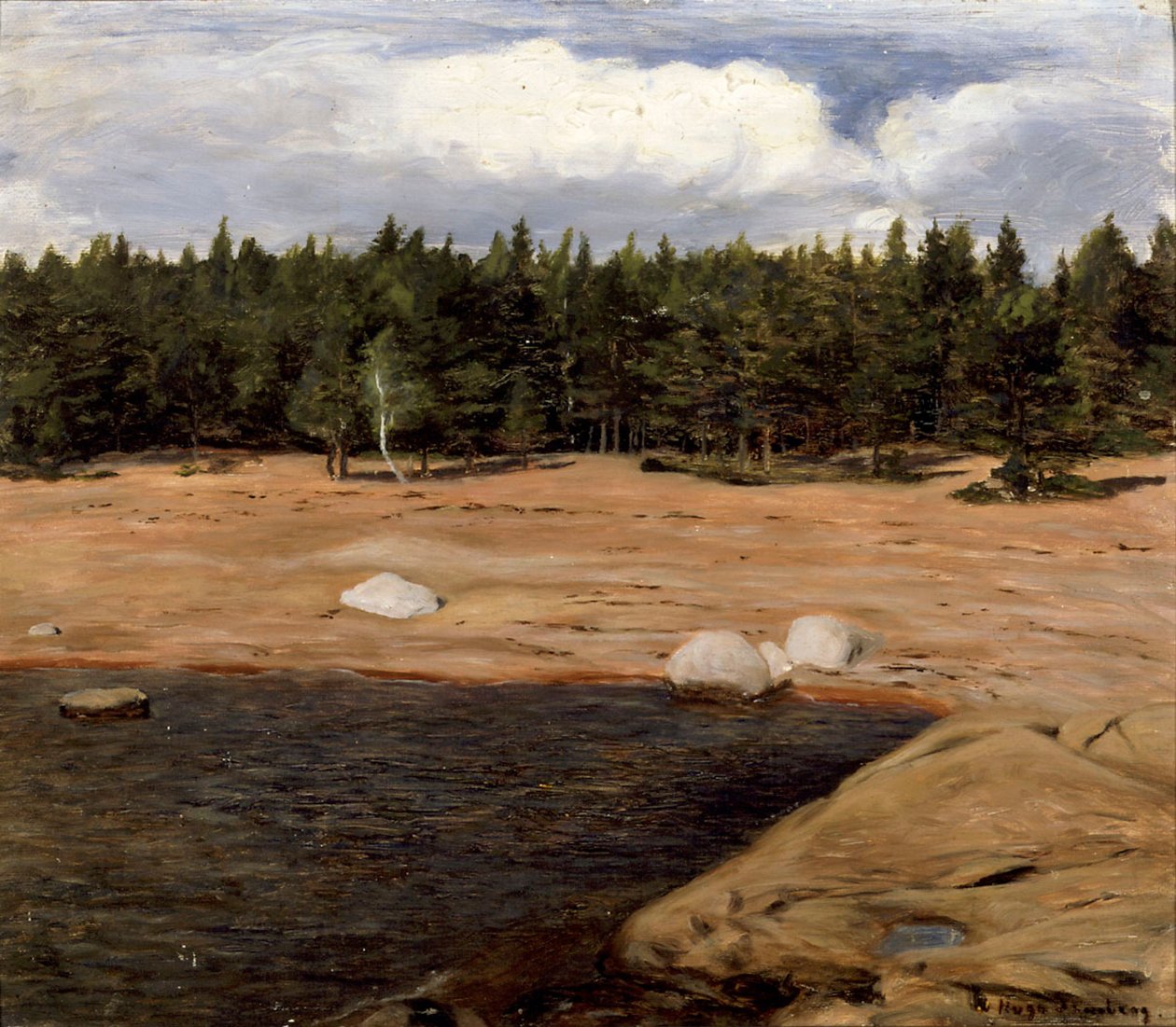 Plaża, Niemenlautta autorstwa Hugo Simberg
