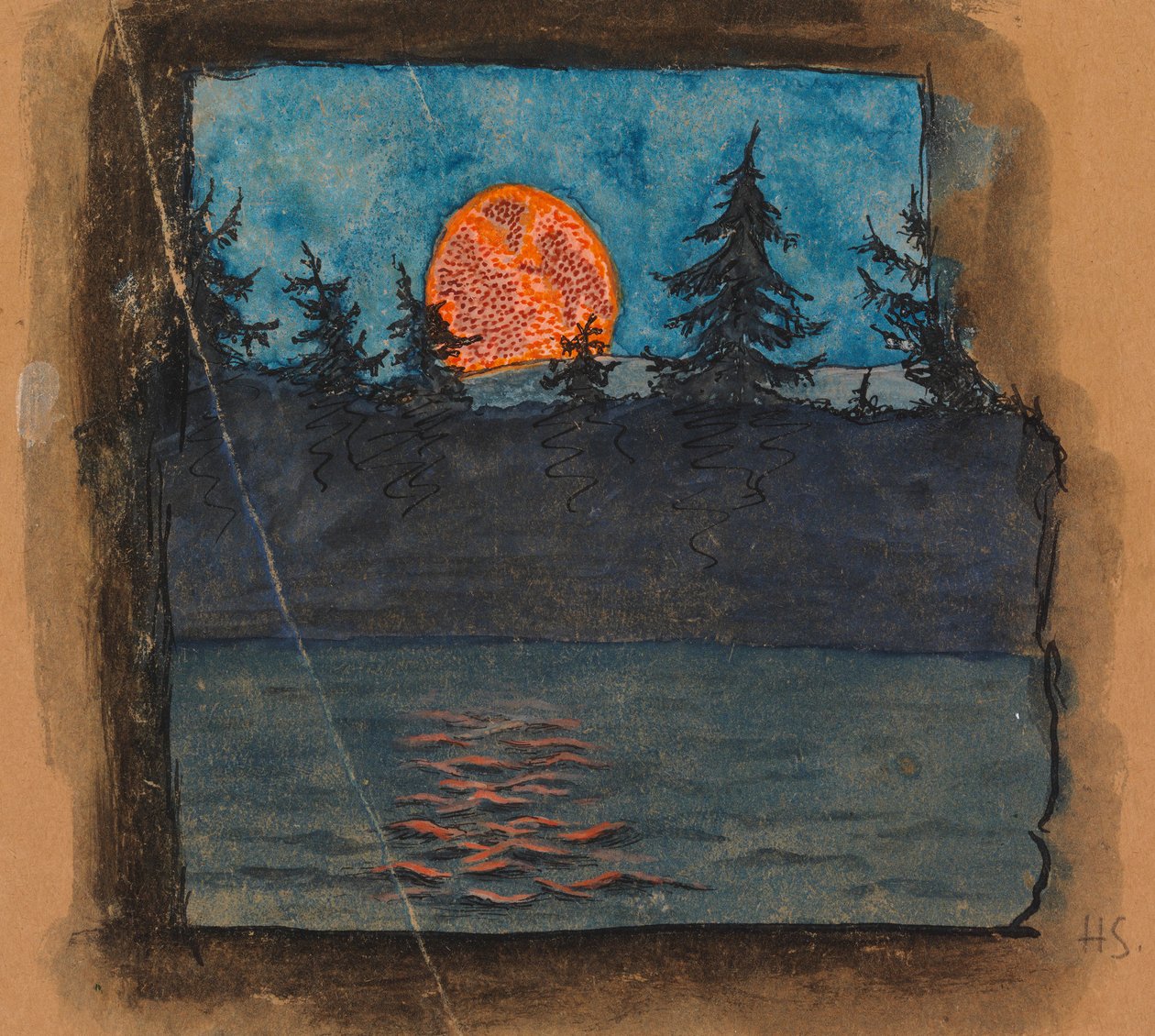 Księżyc wschodzi autorstwa Hugo Simberg