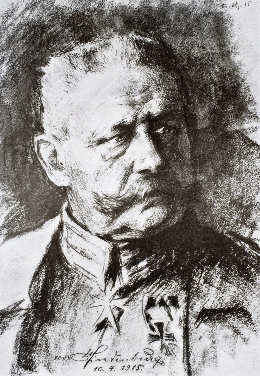 Generał Paul von Hindenburg autorstwa Hugo Vogel