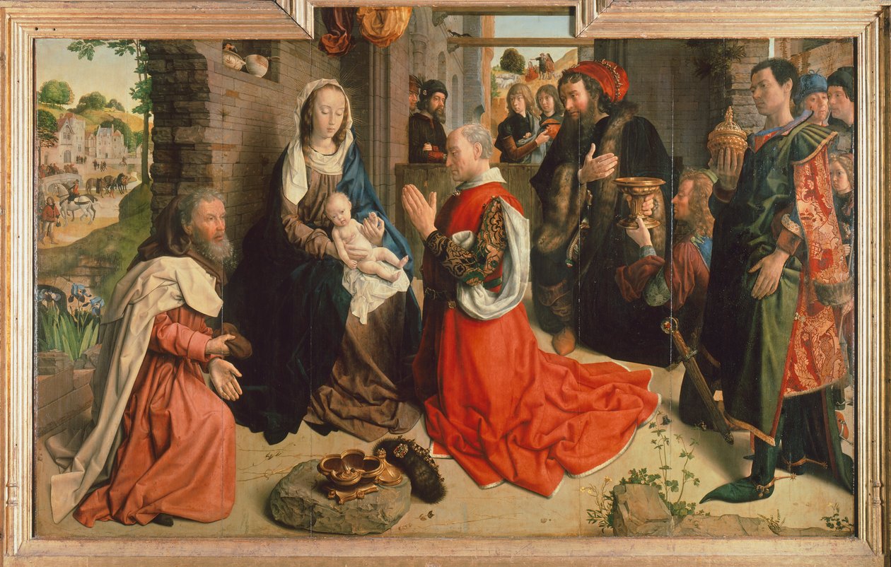 Adoracja Trzech Króli, ok. 1470 (olej na desce) autorstwa Hugo van der Goes