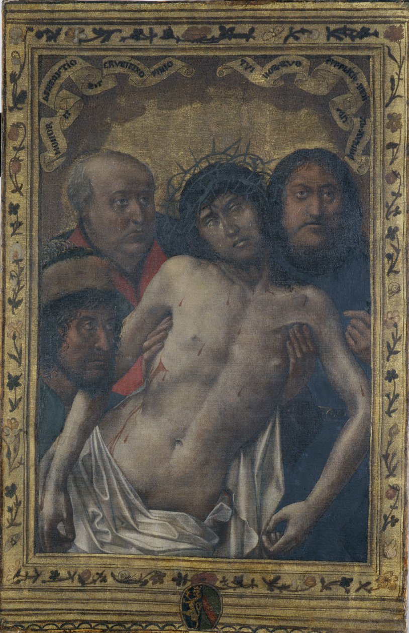 Oto mężczyzna, ok. 1500 (tempera na płótnie) autorstwa Hugo van der Goes