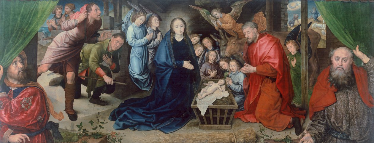 Pokłon pasterzy – Hugo van der Goes (1440-1482), deska autorstwa Hugo van der Goes