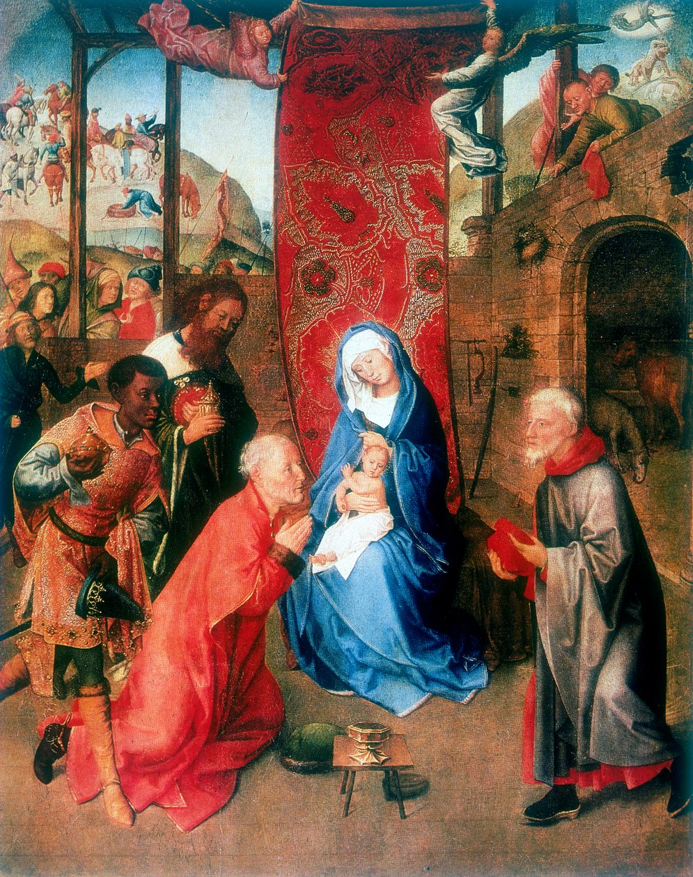 Pokłon Trzech Króli, XV w. autorstwa Hugo van der Goes