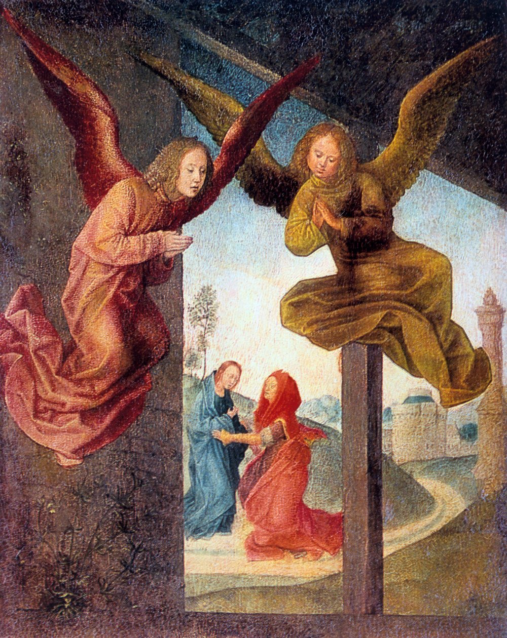 Pokłon Trzech Króli, detal, XV w. autorstwa Hugo van der Goes