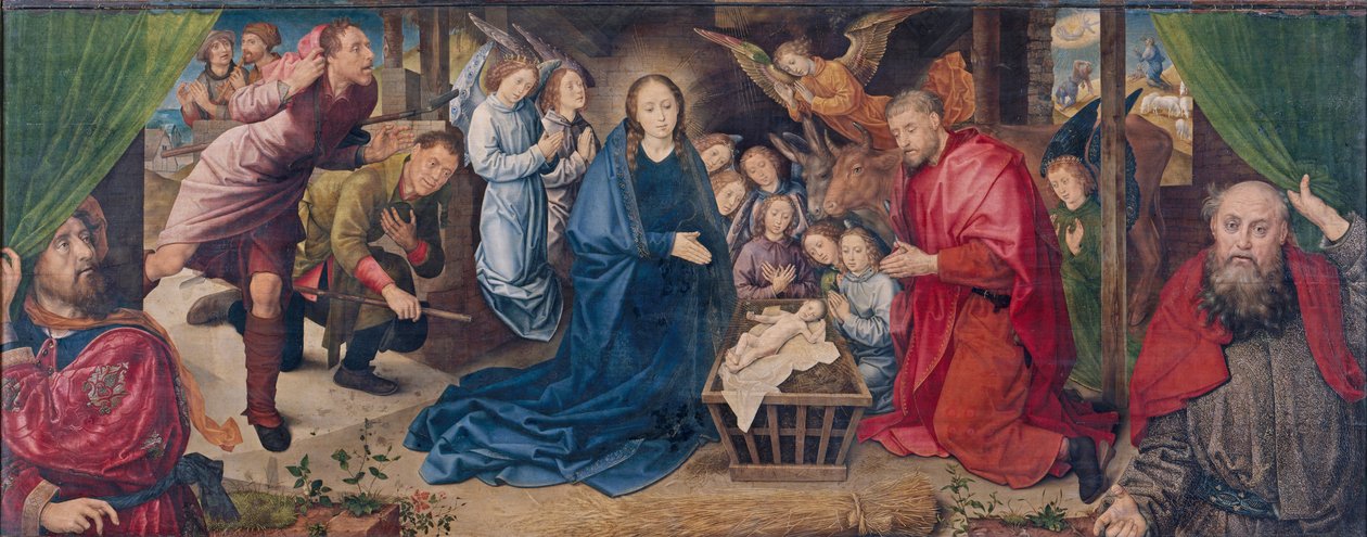 Adoracja pasterzy, ok. 1480 (olej na drewnie) autorstwa Hugo van der Goes