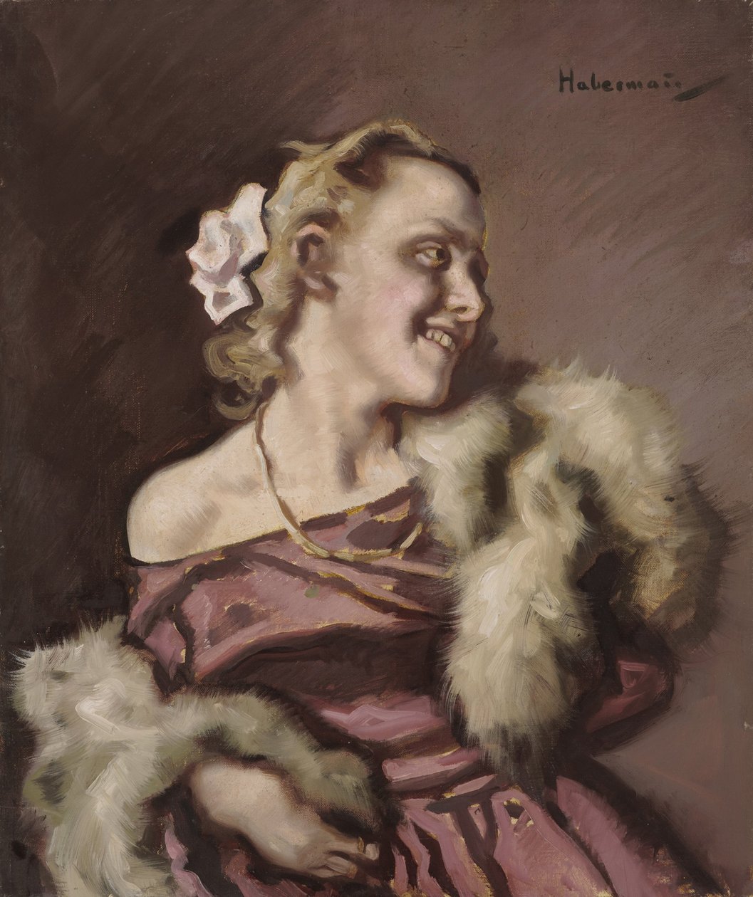 portret kobiety autorstwa Hugo von Habermann
