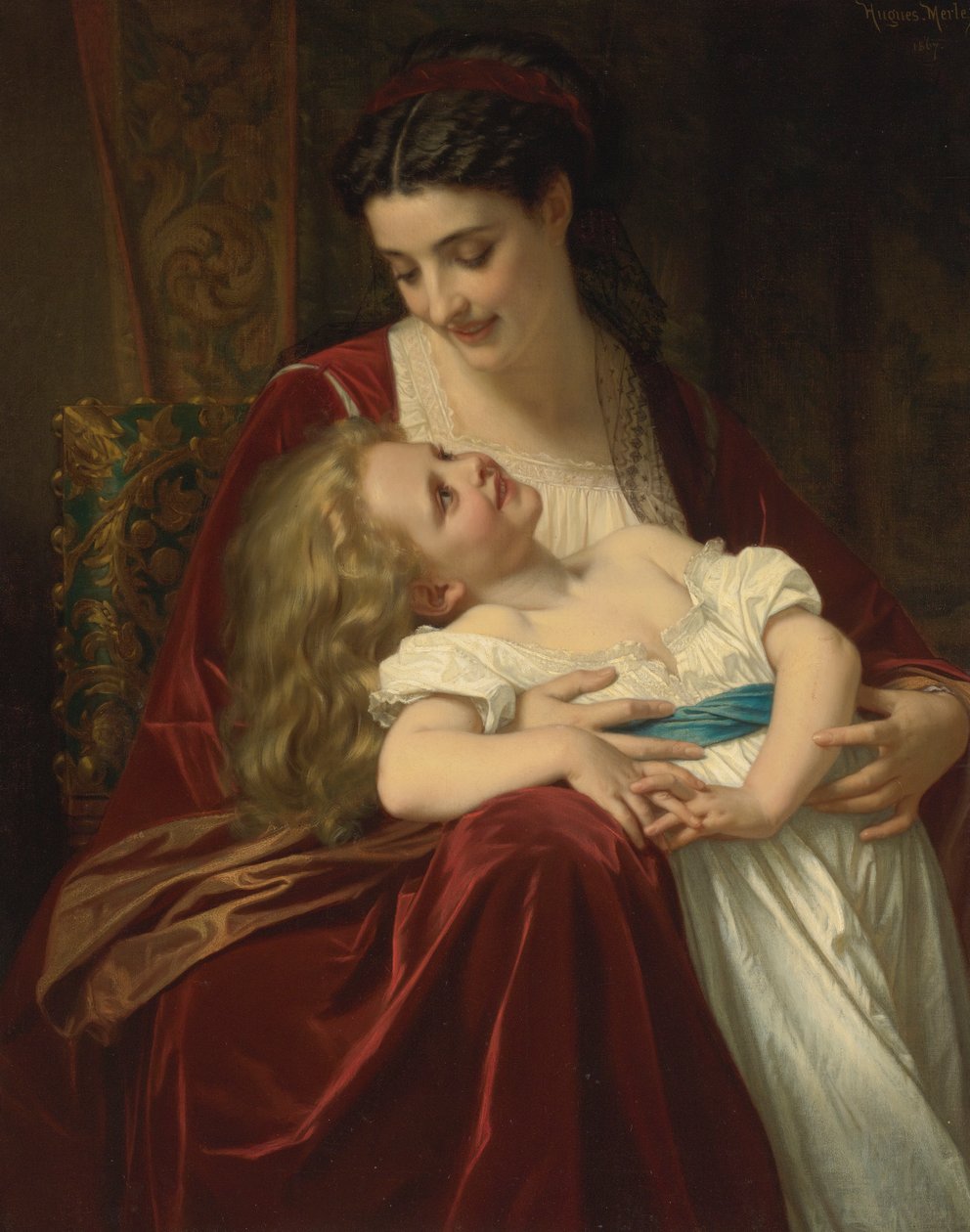 Uczucie macierzyńskie autorstwa Hugues Merle