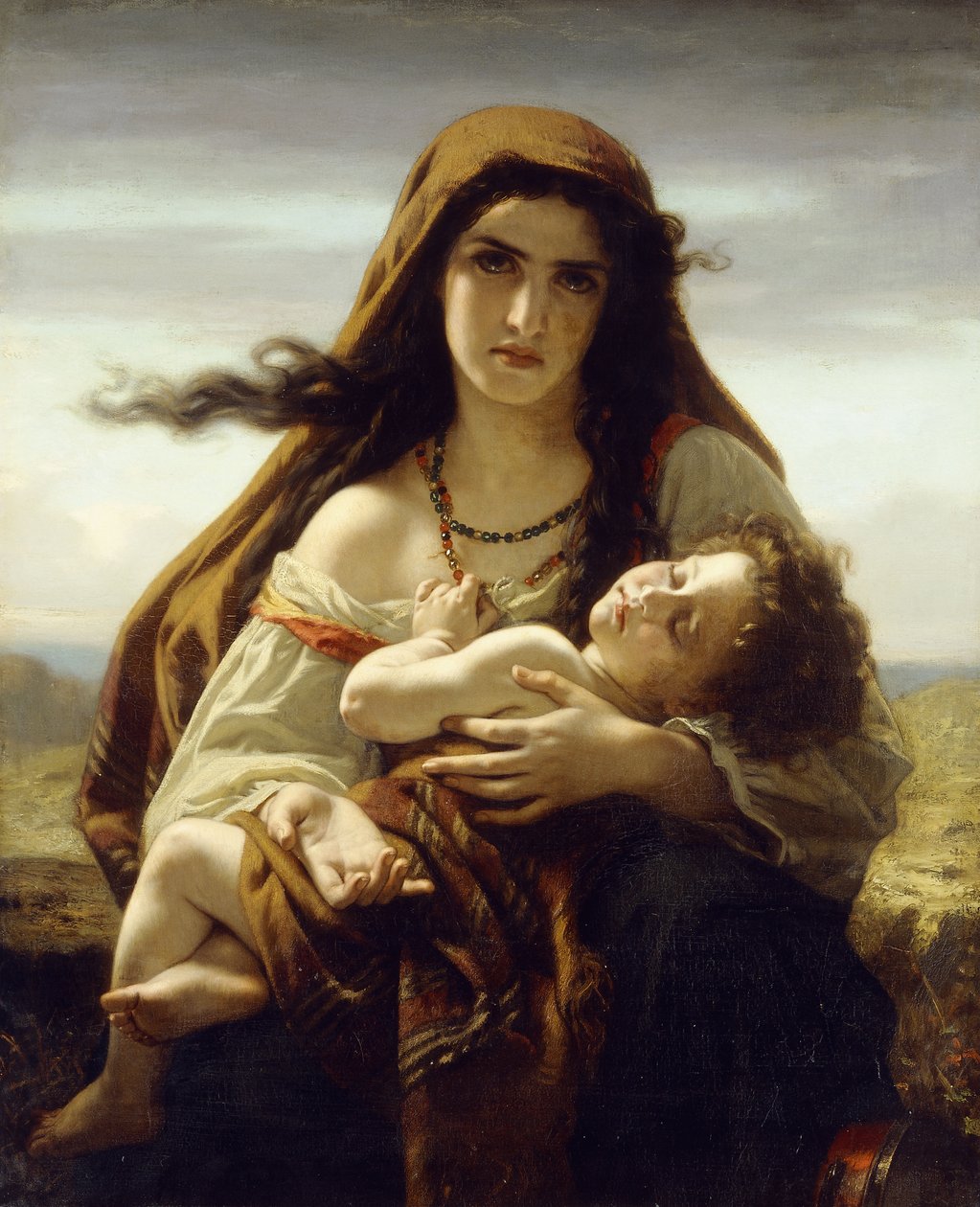 Matka i Dziecko, 1870 autorstwa Hugues Merle
