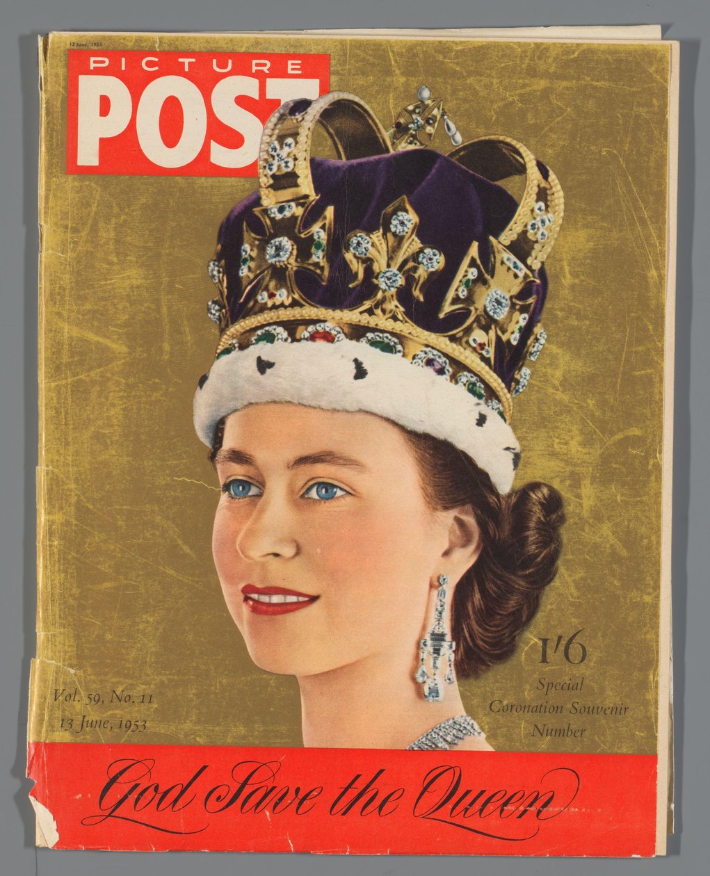 Kopia specjalnego wydania Picture Post na koronację królowej Elżbiety II, 13 czerwca 1953 Picture Post / pamiątkowy numer pamiątkowy z okazji koronacji (tytuł na obiekcie) autorstwa Hulton Press Ltd.