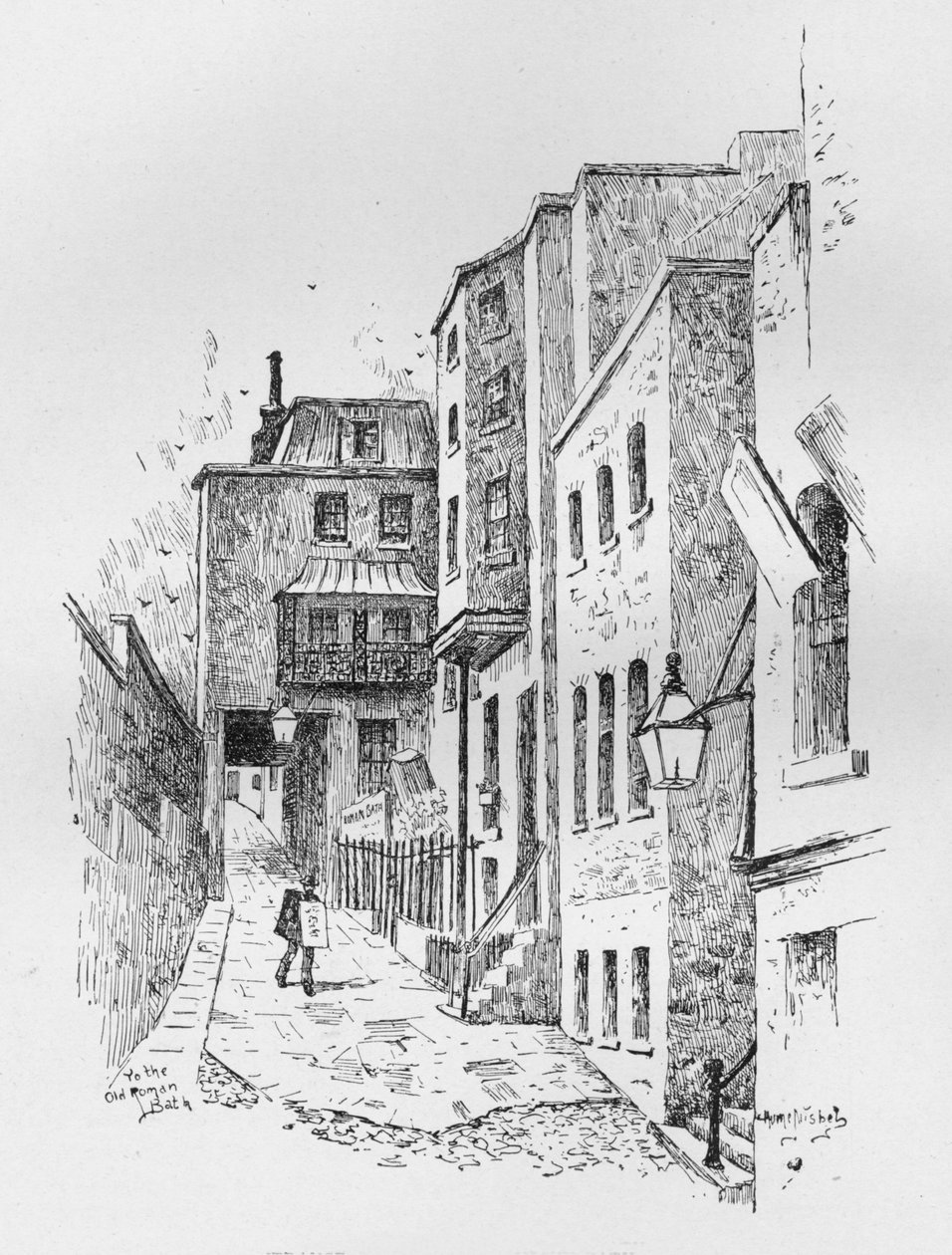 Wejście do łaźni rzymskiej, 1890 autorstwa Hume Nisbet