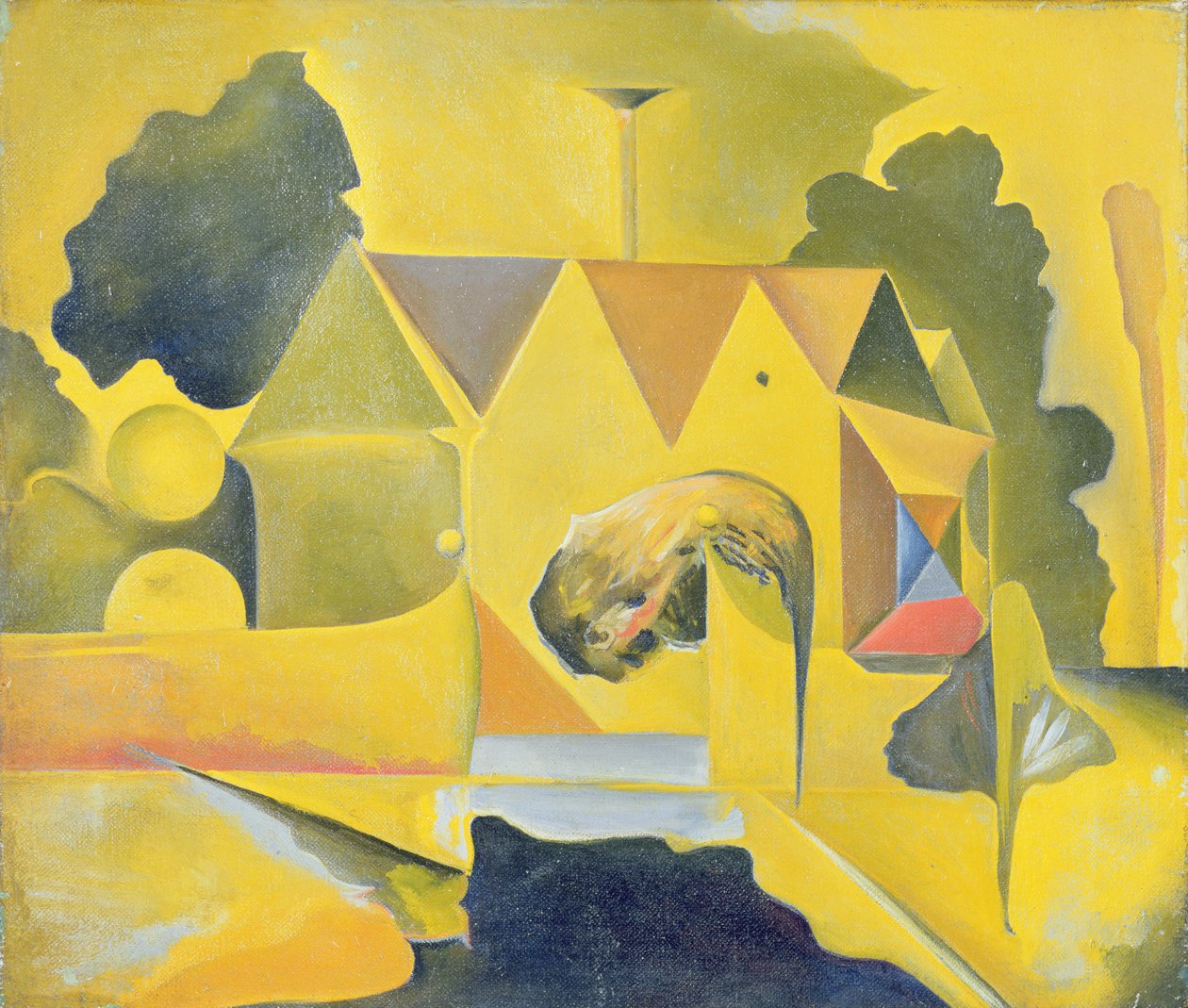 Dom w lesie (olej na płótnie) autorstwa Humphrey Jennings