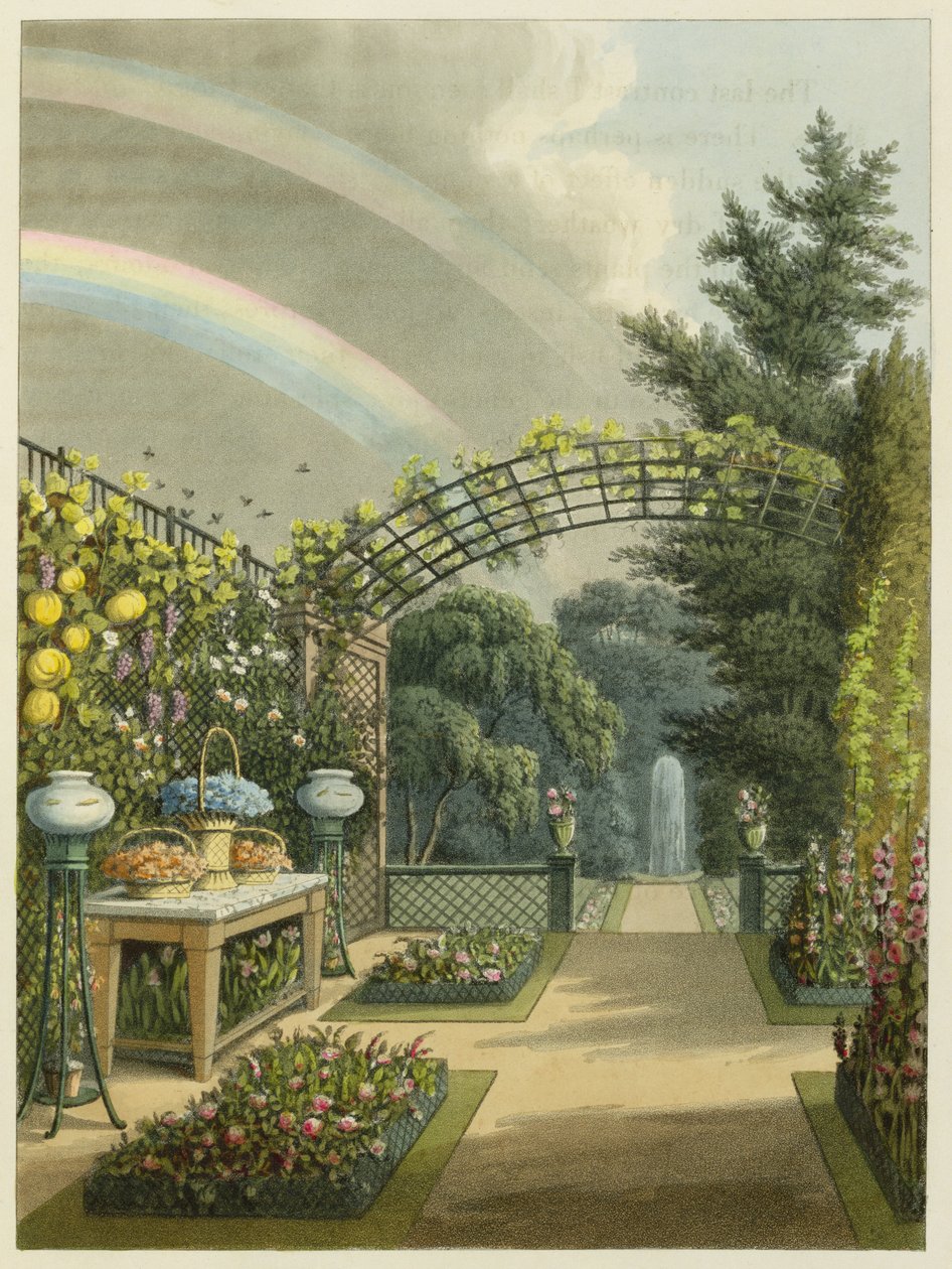 Sunshine after Rain, z „Fragmentów z teorii i praktyki ogrodnictwa krajobrazowego”, wyd. 1816 autorstwa Humphry Repton