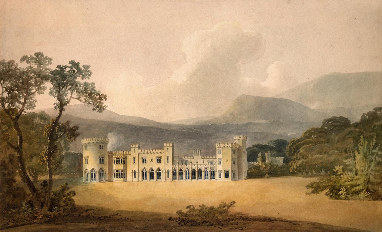 Fasada ogrodowa zamku Shanbally, hrabstwo Tipperary autorstwa Humphry Repton