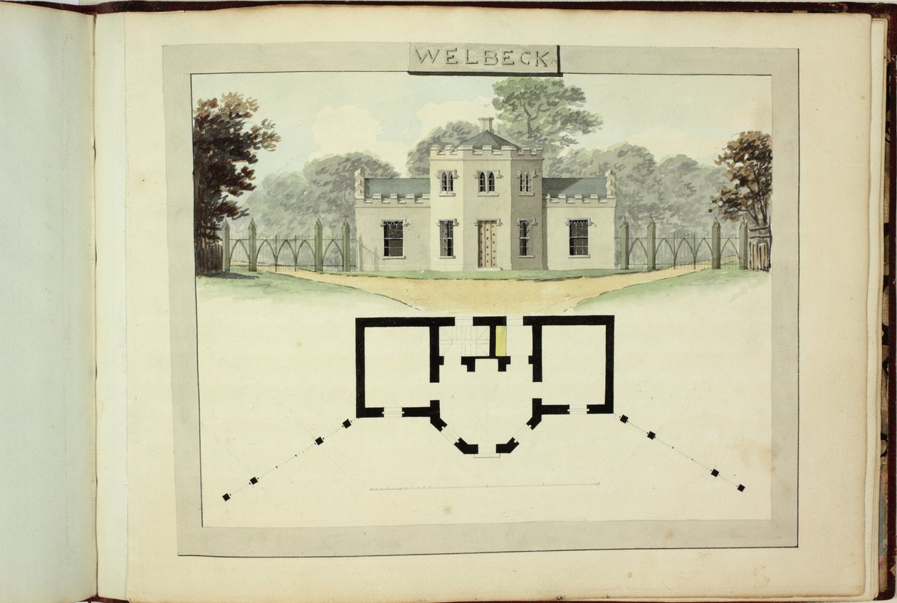Czerwona Księga: Welbeck autorstwa Humphry Repton