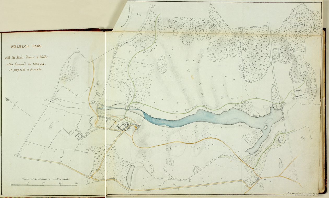 Czerwona Księga: Welbeck autorstwa Humphry Repton