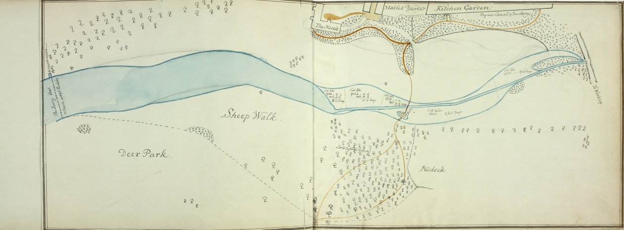 Czerwona Księga: Welbeck autorstwa Humphry Repton