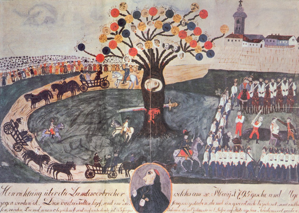 Egzekucja Ignaca Martinovica i jego towarzyszy 20 maja 1795 r. autorstwa Hungarian School
