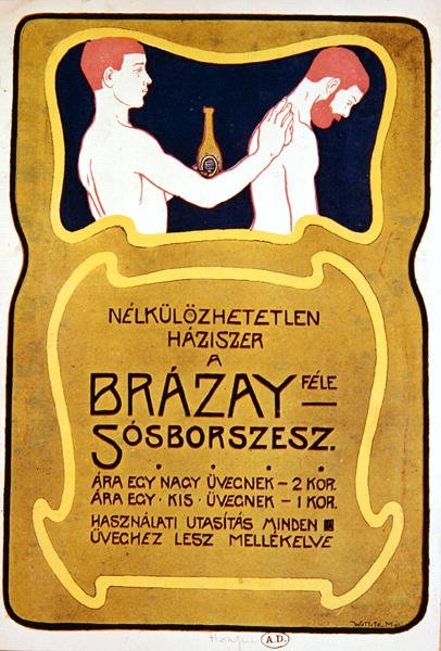 Węgierska reklama wody toaletowej Brazay, ok. 1900 (kolor lito) autorstwa Hungarian School