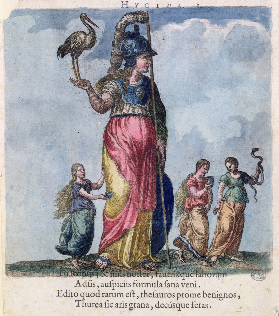 Hygieia, z kolekcji portretów lekarzy autorstwa węgierskiego lekarza Sambucus autorstwa Hungarian School