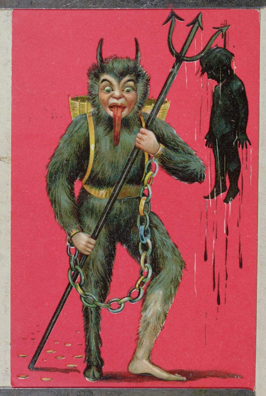 Pocztówka przedstawiająca "Krampussa autorstwa Hungarian School