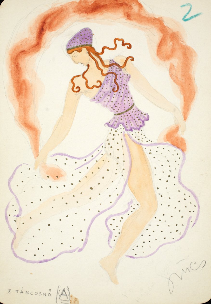 Tancosno, projekt do "Die ägyptische Helena" Richarda Straussa autorstwa Hungarian School